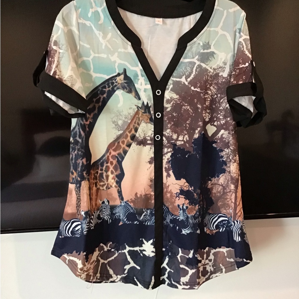 Animal print blouse
